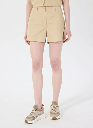 Discovery Expedition D5SL-SHT3626 Bej Normal Bel Relaxed Düz Kadın Şort