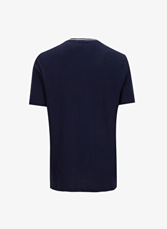 Fabrika Bisiklet Yaka Jakarlı Lacivert Erkek T-Shirt F5SM-TST 2117