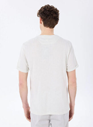 Fabrika Bisiklet Yaka Flamlı Taş Erkek T-Shirt F5SM-TST 2114