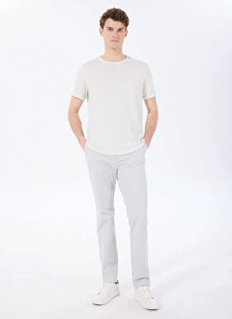 Fabrika Bisiklet Yaka Flamlı Taş Erkek T-Shirt F5SM-TST 2114