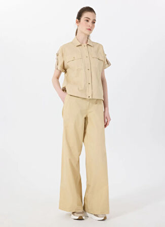 Discovery Expedition D5SL-PNT3625 Bej Relaxed Düz Kadın Pantolon