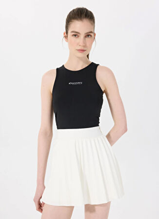 Discovery Expedition D5SL-TST3560 Siyah Bisiklet Yaka Relaxed Düz Kadın T-Shirt