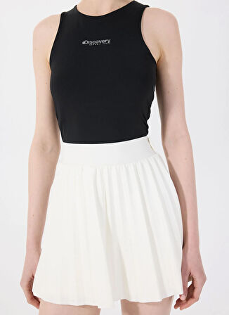 Discovery Expedition D5SL-TST3560 Siyah Bisiklet Yaka Relaxed Düz Kadın T-Shirt