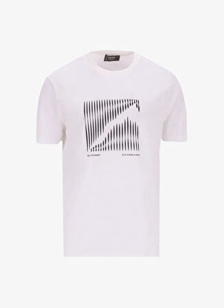 People By Fabrika Bisiklet Yaka Düz Ekru Erkek T-Shirt PBF5SM-TST 5103