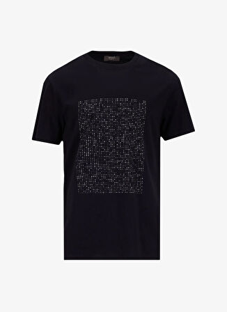 Siyah Erkek Bisiklet Yaka Basic Fit T-Shirt PBF5SM-TST 5106