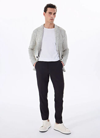 Fabrika Basic Siyah - Ekru Erkek Jakarlı Ceket F5SM-CKT 2055