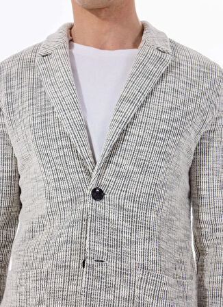 Fabrika Basic Siyah - Ekru Erkek Jakarlı Ceket F5SM-CKT 2055