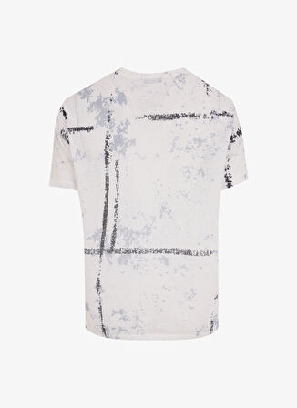 Fabrika Bisiklet Yaka Baskılı Beyaz Erkek T-Shirt F5SM-TST 2729