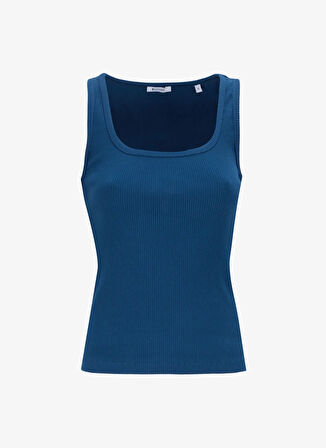 Mustang U Yaka Fitilli Lacivert Kadın Atlet M5SL-TST1149