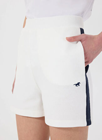 Mustang Yüksek Bel Normal Beyaz Kadın Şort M5SL-SRT1654