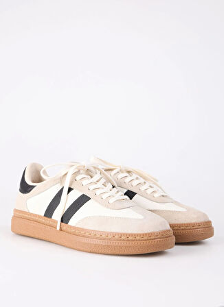 Bej Kadın Deri Sneaker D-LUCIA