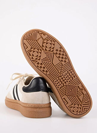 Bej Kadın Deri Sneaker D-LUCIA