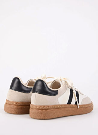Bej Kadın Deri Sneaker D-LUCIA