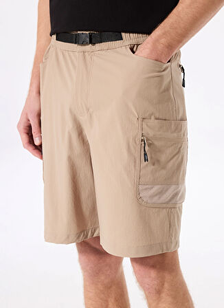 D5SM-SHT3932 Bej Relaxed Fit Baskılı Kargo Şort