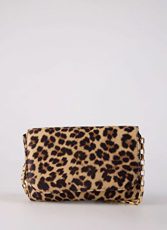 Kahve Kadın 22x13x7 cm Çapraz Çanta NAYA-LEOPAR