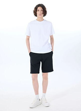 Mustang Bisiklet Yaka Baskılı Beyaz Erkek T-Shirt M5SM-TST1300