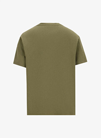 Mustang Bisiklet Yaka Baskılı Haki Erkek T-Shirt M5SM-TST1287