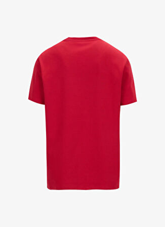 Mustang Bisiklet Yaka Baskılı Kırmızı Erkek T-Shirt M5SM-TST1288