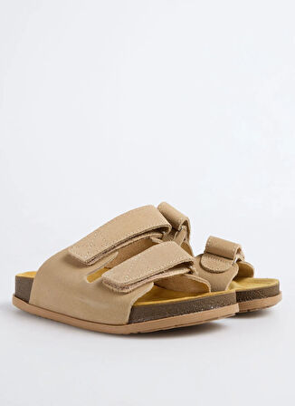 Bej Kadın Deri Terlik D-PARKER