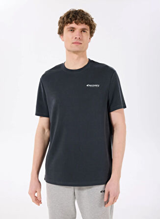 Discovery Expedition D5SM-TST3783 Siyah Bisiklet Yaka Relaxed Düz Erkek T-Shirt