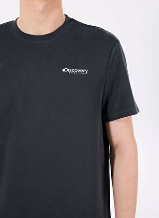 Discovery Expedition D5SM-TST3783 Siyah Bisiklet Yaka Relaxed Düz Erkek T-Shirt