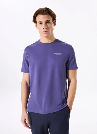 Mor Erkek Bisiklet Yaka Relaxed T-Shirt D5SM-TST3783