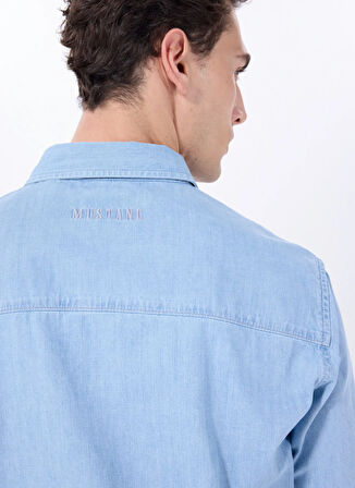 Mustang Relaxed Mavi Erkek Denim Gömlek M5SM-GML1045