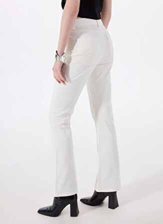 Mustang Standart Bel Düz Paça Flare Beyaz Kadın Denim Pantolon GEORGIA SKINNY FLARE5