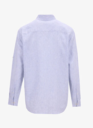 Mustang Relaxed Mavi Çizgili Erkek Gömlek M5SM-GML1046