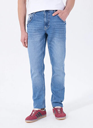 Mustang Orta Bel Slim Fit İndigo Erkek Denim Pantolon MICHIGAN SLIM - 1174