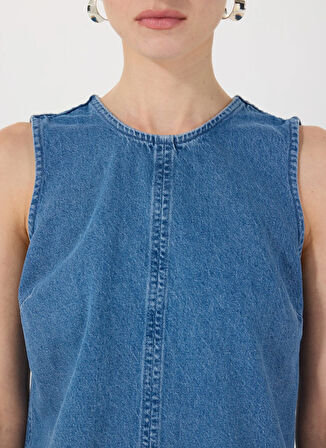 Mavi Kadın Yıkamalı Denim Elbise M5SL-ELB1362