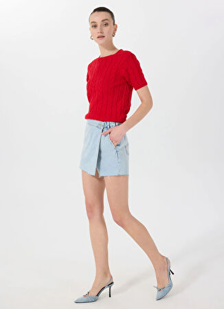 Mavi Kadın Yıkamalı Şort M5SL-SRT1114