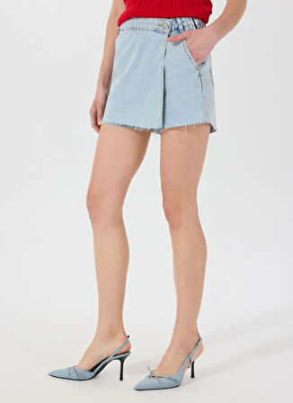 Mavi Kadın Yıkamalı Şort M5SL-SRT1114