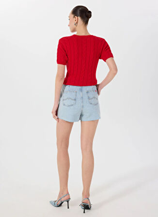 Mavi Kadın Yıkamalı Şort M5SL-SRT1114