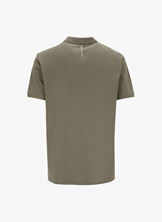 Mustang Baskılı Haki Erkek Polo T-Shirt M5SM-TST1324