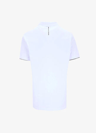 Mustang Baskılı Beyaz Erkek Polo T-Shirt M5SM-TST1324