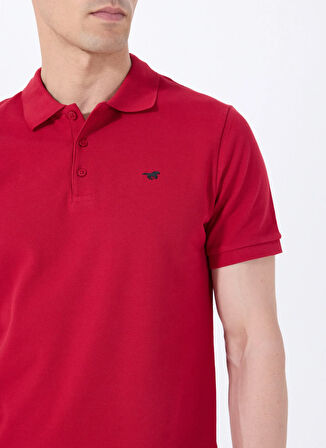Mustang Baskılı Kırmızı Erkek Polo T-Shirt M5SM-TST1335