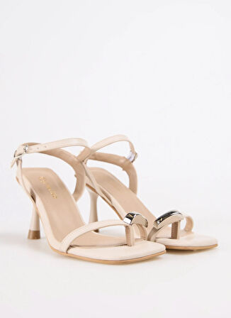 F By Fabrika Bej Kadın Topuklu Sandalet BRIGID