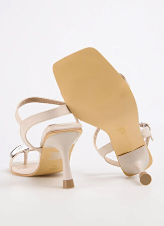 F By Fabrika Bej Kadın Topuklu Sandalet BRIGID