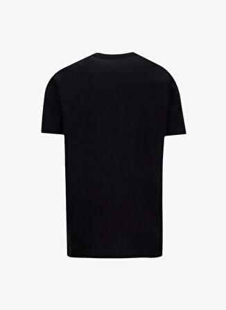 Mustang Bisiklet Yaka Baskılı Siyah Erkek T-Shirt M5SM-TST1302