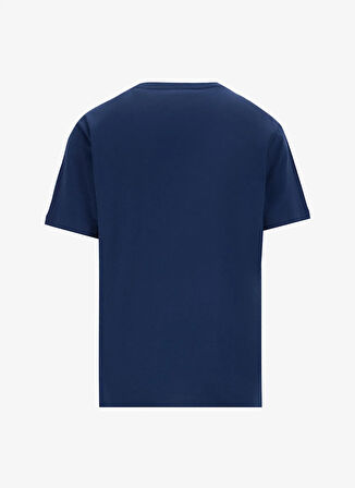 Mustang Bisiklet Yaka Baskılı Lacivert Erkek T-Shirt M5SM-TST1291