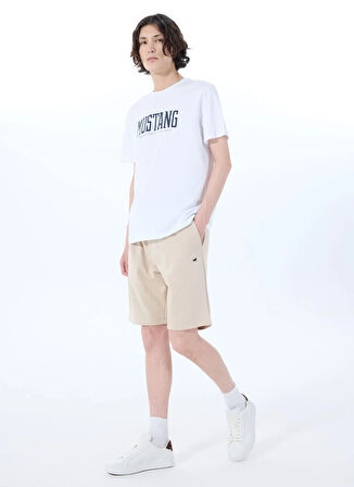 Mustang Sweat Şort, 2XL, Bej