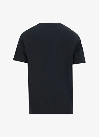 Mustang Bisiklet Yaka Baskılı Siyah Erkek T-Shirt M5SM-TST1844