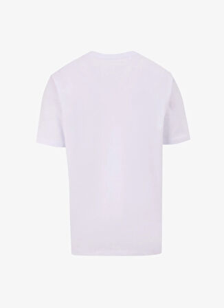 Mustang Bisiklet Yaka Baskılı Beyaz Erkek T-Shirt M5SM-TST1929