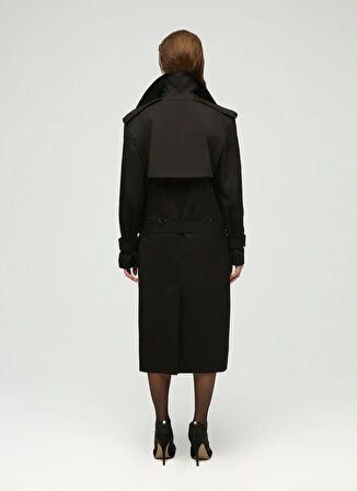 Maximus Siyah Kadın Trençkot Victoria Su Geçirmez Trençkot