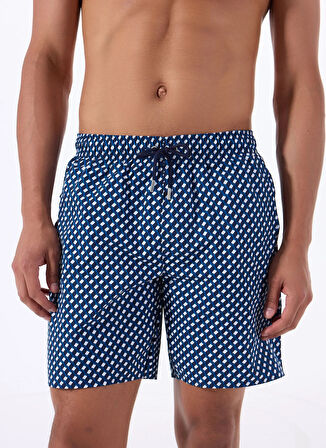 Lacivert Erkek Baskılı Şort Mayo F5SM-MYO09