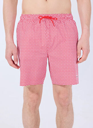 Discovery Expedition Kırmızı Baskılı Erkek Şort Mayo