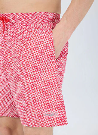 Discovery Expedition Kırmızı Baskılı Erkek Şort Mayo