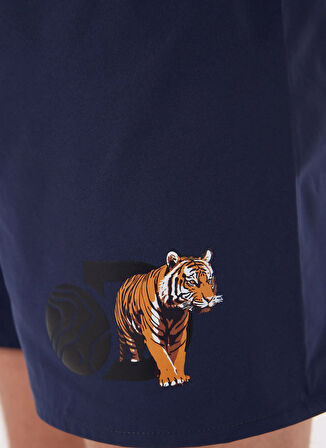 Discovery Expedition D5SM-MY 3403 Lacivert Baskılı Erkek Şort Mayo