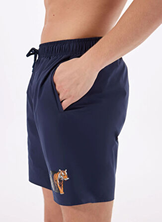Discovery Expedition D5SM-MY 3403 Lacivert Baskılı Erkek Şort Mayo
